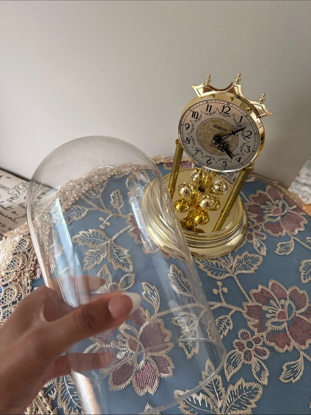 Waltham Gold Anniversary Dome Clock — Polished Brass Finish
